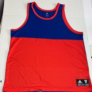 Adidas Basketball Practice Jersey Red and Blue size XL Preowned
